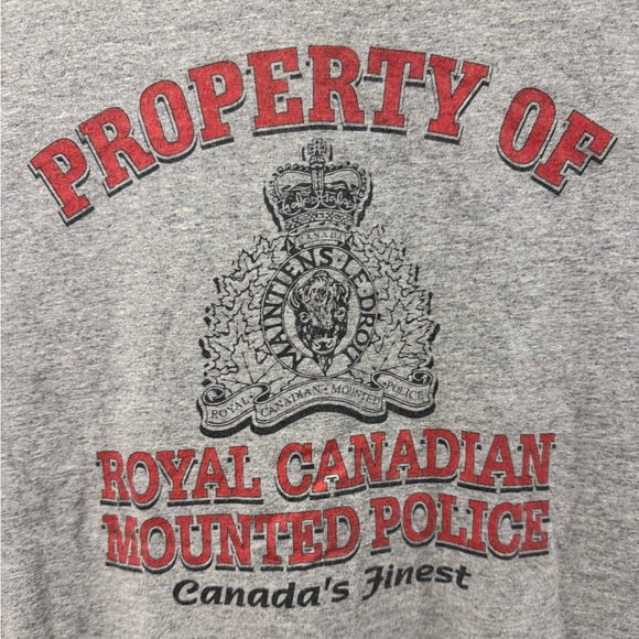 Property of RCMP Royal Canadian Mounted Police T-Shirt - Picture 3 of 5